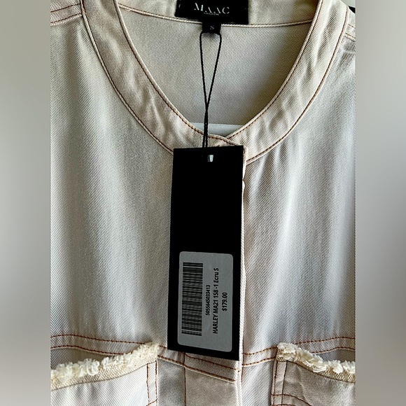 “MAAC LONDON” WESTERN INSPIRED HARLEY ECRU TOP! NEW WITH TAGS! Size S. - Picture 6 of 9